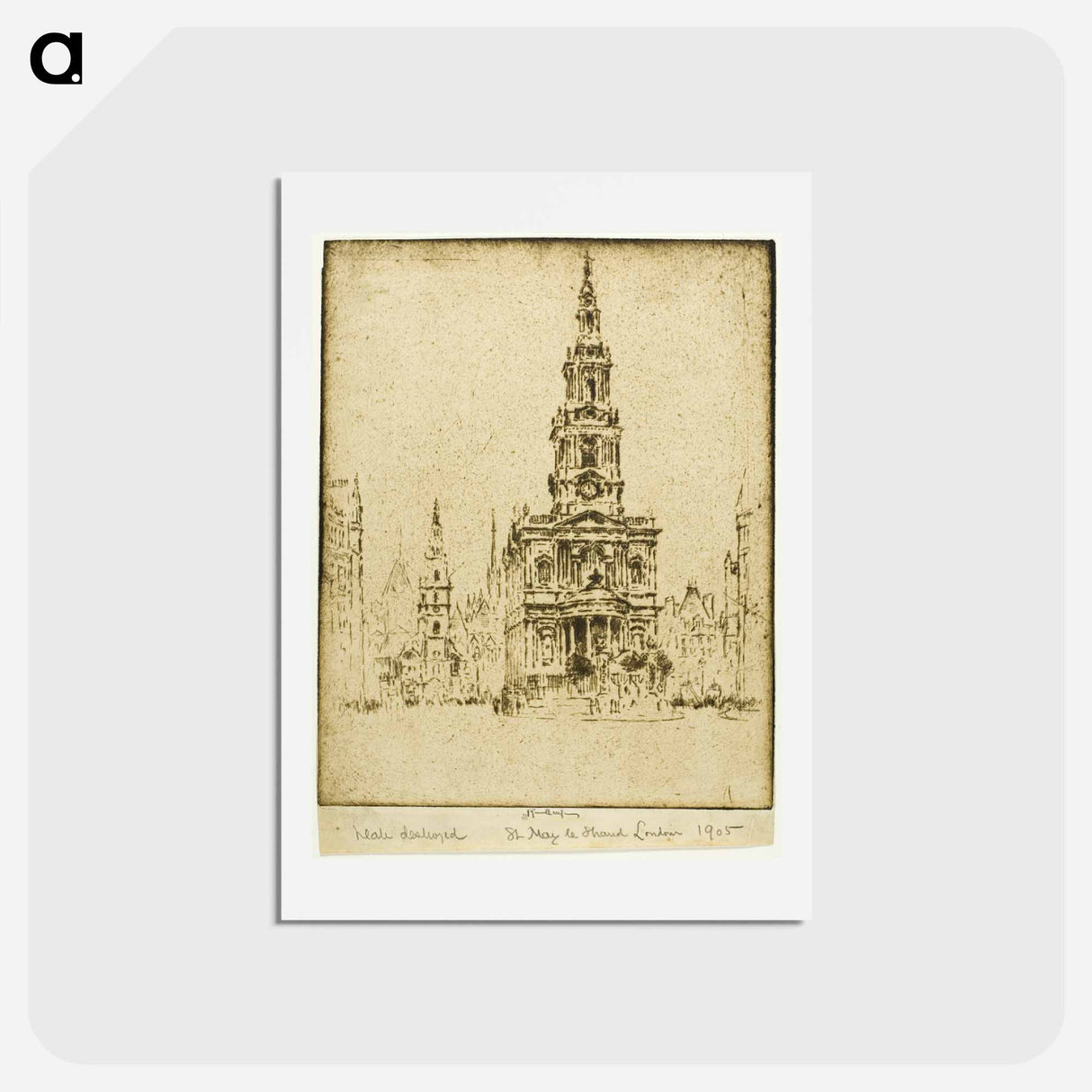 アートポストカード-Church of Saint Mary-le-Strand
 - ジョセフ ペネル Postcard.