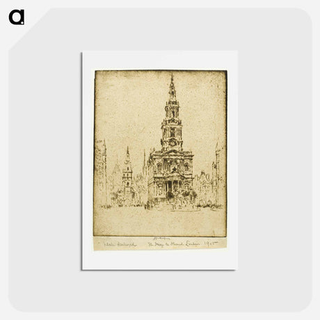 アートポストカード-Church of Saint Mary-le-Strand
 - ジョセフ ペネル Postcard.