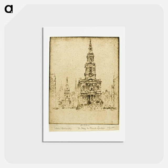 アートポストカード-Church of Saint Mary-le-Strand
 - ジョセフ ペネル Postcard.