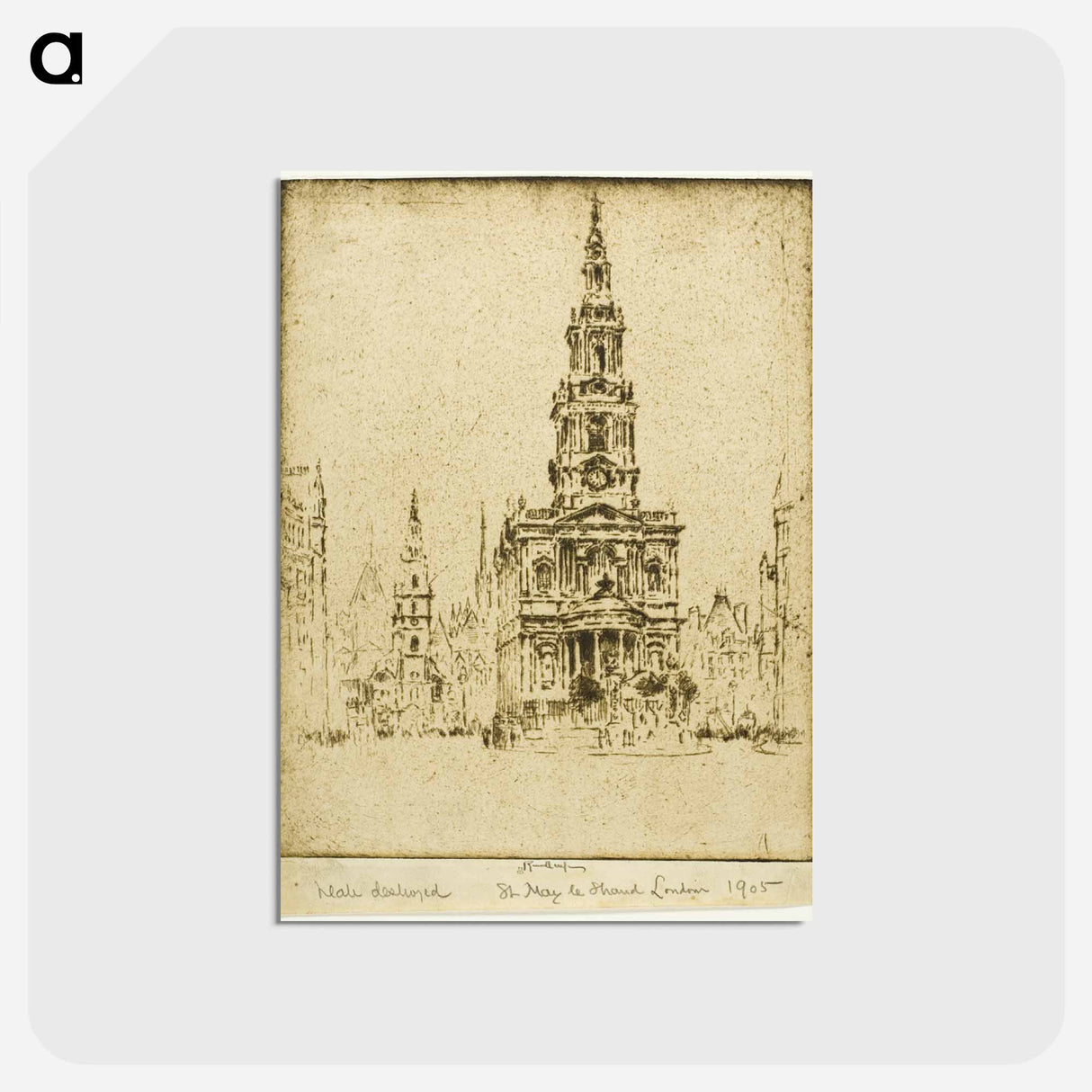 アートポストカード-Church of Saint Mary-le-Strand
 - ジョセフ ペネル Postcard.