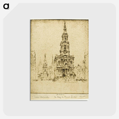 アートポストカード-Church of Saint Mary-le-Strand
 - ジョセフ ペネル Postcard.