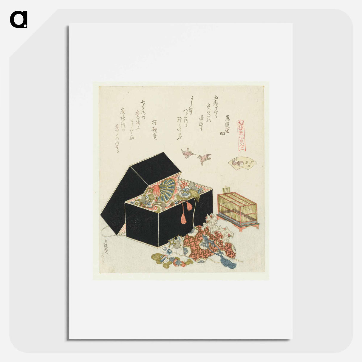 A comparison of Genroku poems and shells - Katsushika Hokusai Poster.