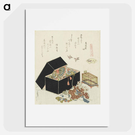 アートポスター-A comparison of Genroku poems and shells - 葛飾 北斎 Poster.