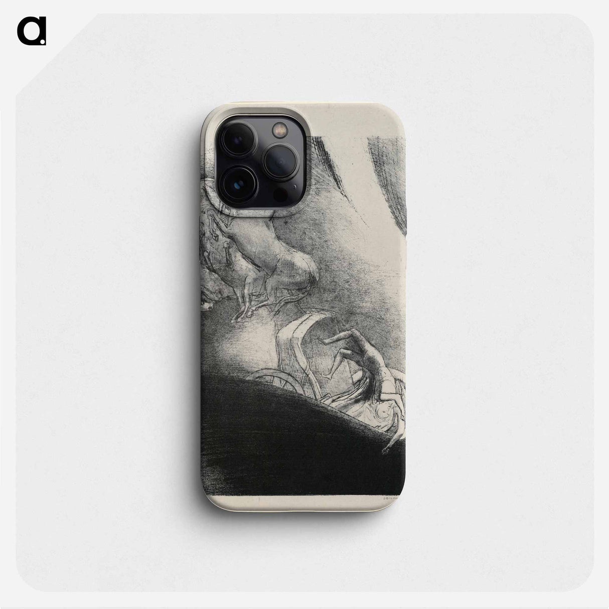 He Falls Head Foremost Into the Abyss - Odilon Redon Phone Case.