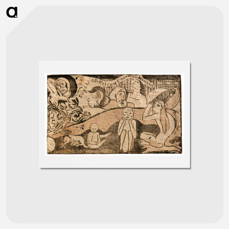 アートポストカード-Soyez amoureuses, vous serez heureuses (Love, and You Will be Happy) - ポール ゴーギャン Postcard.