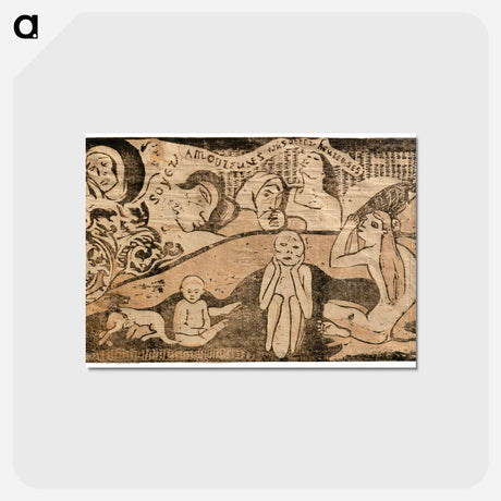 アートポストカード-Soyez amoureuses, vous serez heureuses (Love, and You Will be Happy) - ポール ゴーギャン Postcard.