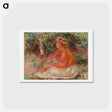 アートポストカード-Seated Woman - ピエール オーギュスト ルノワール Postcard.