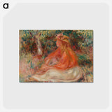 アートポストカード-Seated Woman - ピエール オーギュスト ルノワール Postcard.