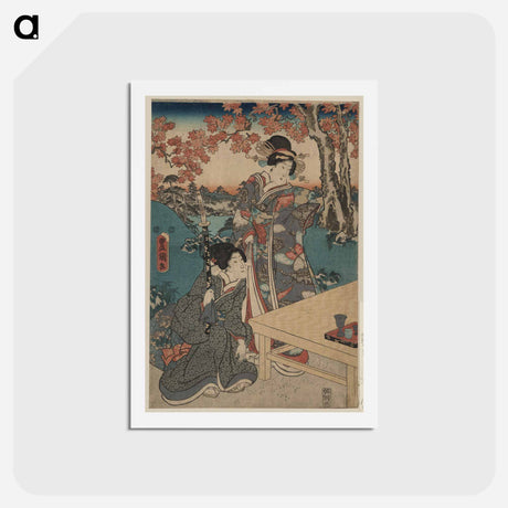 アートポストカード-Momijigari no himegimi
 - 歌川 国貞 Postcard.