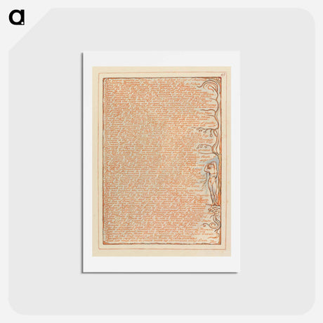 アートポストカード-The secret coverts of Albion - ウィリアム ブレイク Postcard.