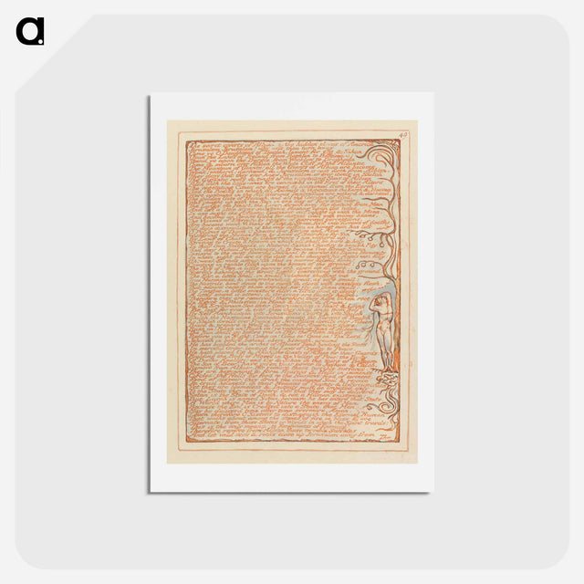 アートポストカード-The secret coverts of Albion - ウィリアム ブレイク Postcard.