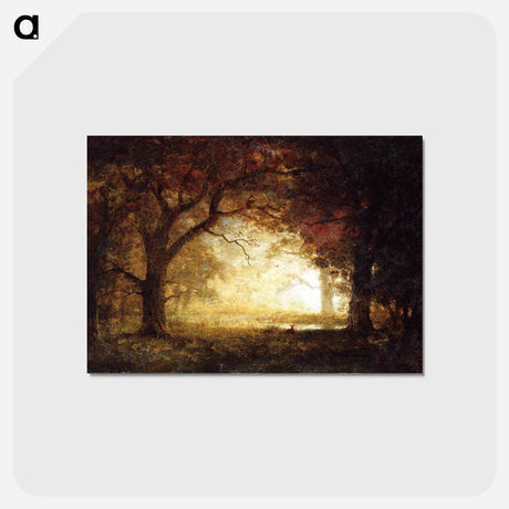 アートポストカード-Forest Sunrise - アルバート ビアスタット Postcard.
