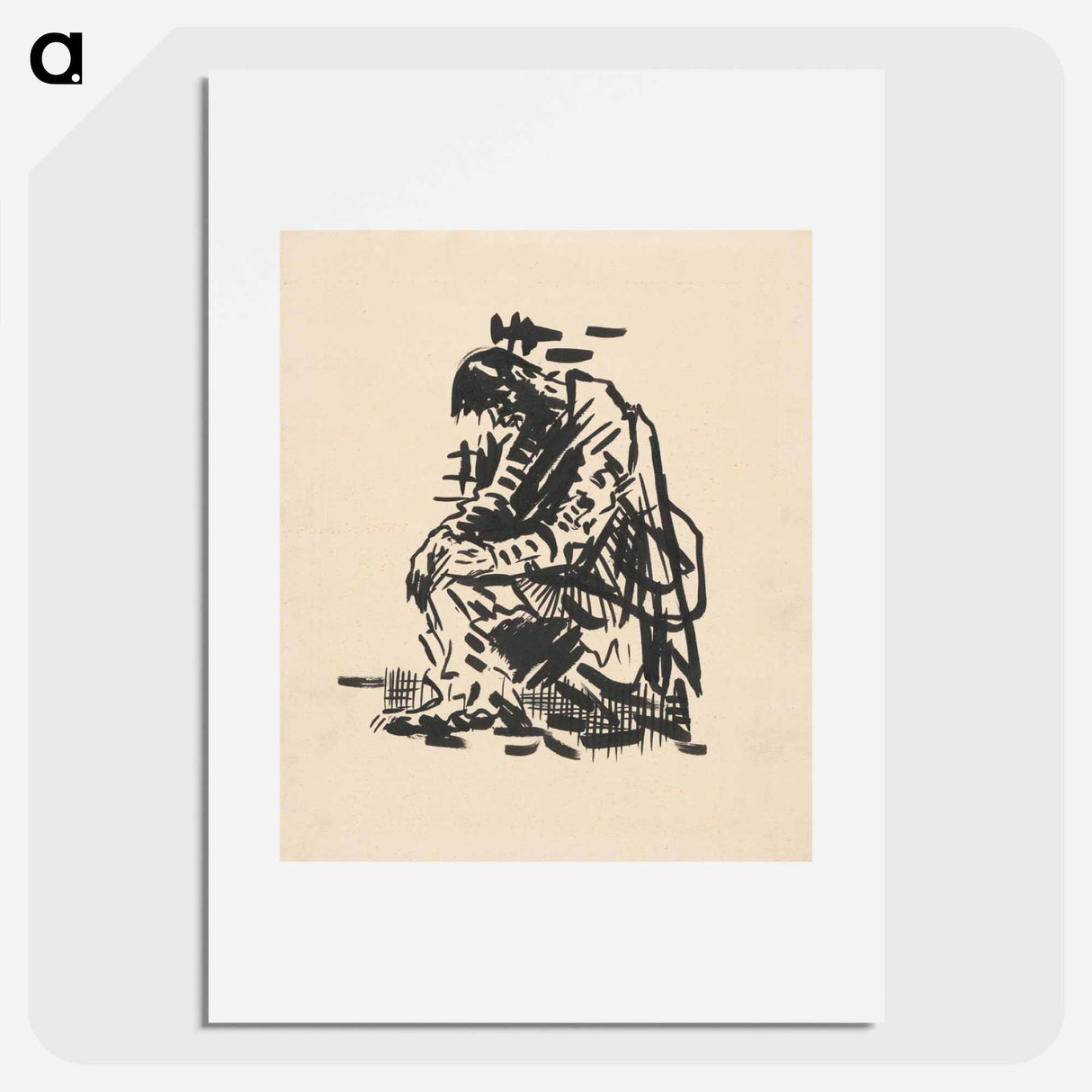 Seated man (tired) - アーノルド ピーター ワイズ クビンチャン Poster.