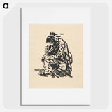 Seated man (tired) - アーノルド ピーター ワイズ クビンチャン Poster.