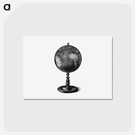 アートポストカード-Globe Illustration from Éléments de géographie
 - 大英図書館 Postcard.