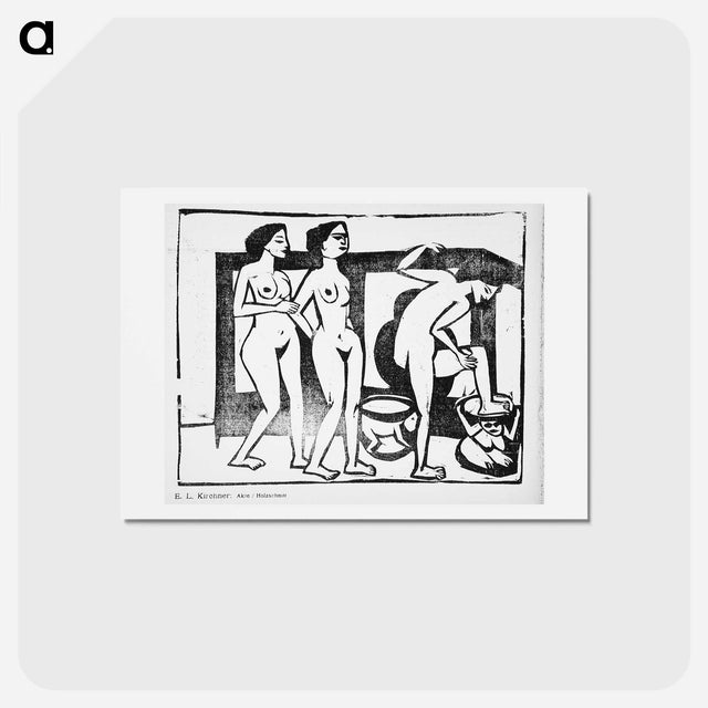 アートポストカード-Nudes - エルンスト ルートヴィヒ キルヒナー Postcard.