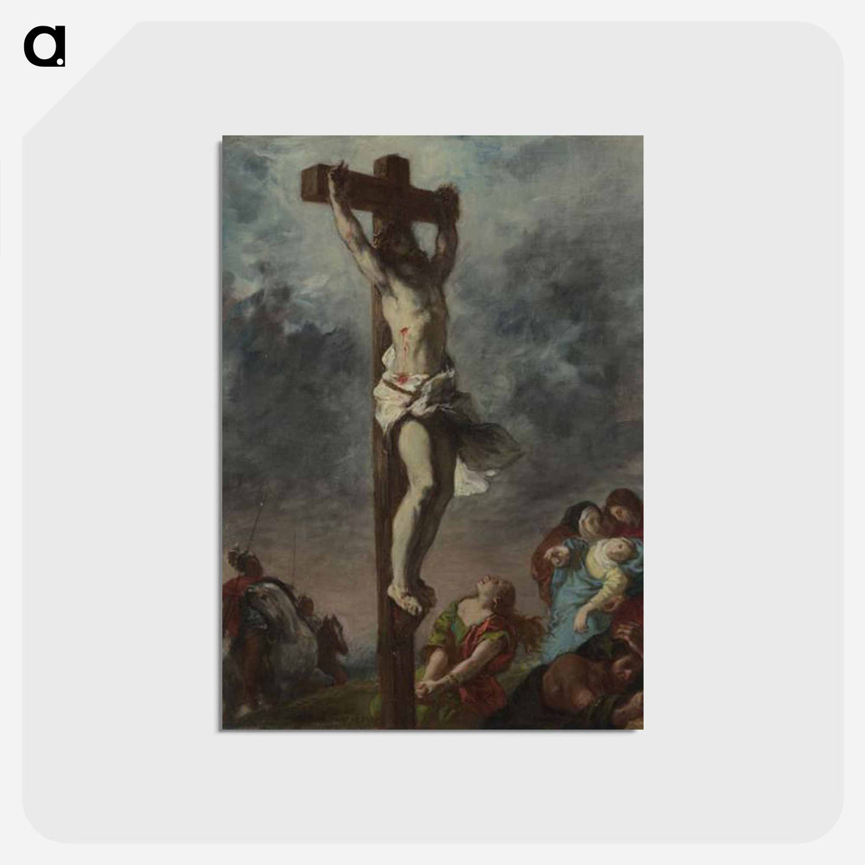 アートポストカード-Christ on the Cross - ウジェーヌ ドラクロワ Postcard.