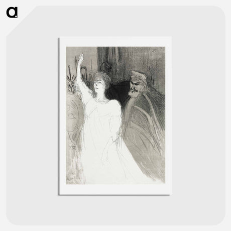 アートポストカード-A Princely Idyl - アンリ ド トゥールーズ ロートレック Postcard.