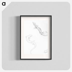 アートポスター-Sketches of lizards - ユリー デ フラーハ Poster.