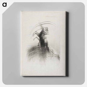 アートパネル-Centaur Taking Aim at the Clouds - オディロン ルドン Canvas.