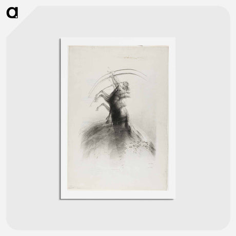 アートポストカード-Centaur Taking Aim at the Clouds - オディロン ルドン Postcard.