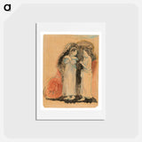 アートポストカード-Two Standing Tahitian Women - ポール ゴーギャン Postcard.
