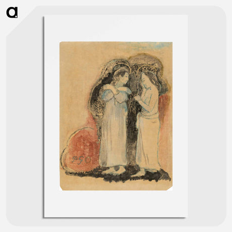 アートポスター-Two Standing Tahitian Women - ポール ゴーギャン Poster.