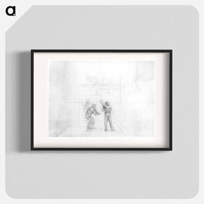 アートポスター-Perspective drawing for baseball players practicing - トーマス エイキンズ Poster.