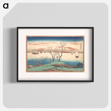 アートポスター-Evening Cherry Blossoms at Gotenyama
 - 歌川 広重 Poster.