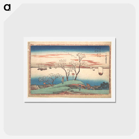 アートポストカード-Evening Cherry Blossoms at Gotenyama
 - 歌川 広重 Postcard.