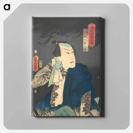 アートパネル-The Actor Kawarazaki Gonjūrō I as Ude no Kisaburō, Likened to Wu Song the Ascetic
 - 歌川 国貞 Canvas.