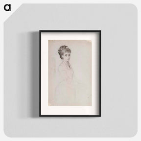 アートポスター-Portrait of a woman standing - アルバート エーデルフェルト Poster.