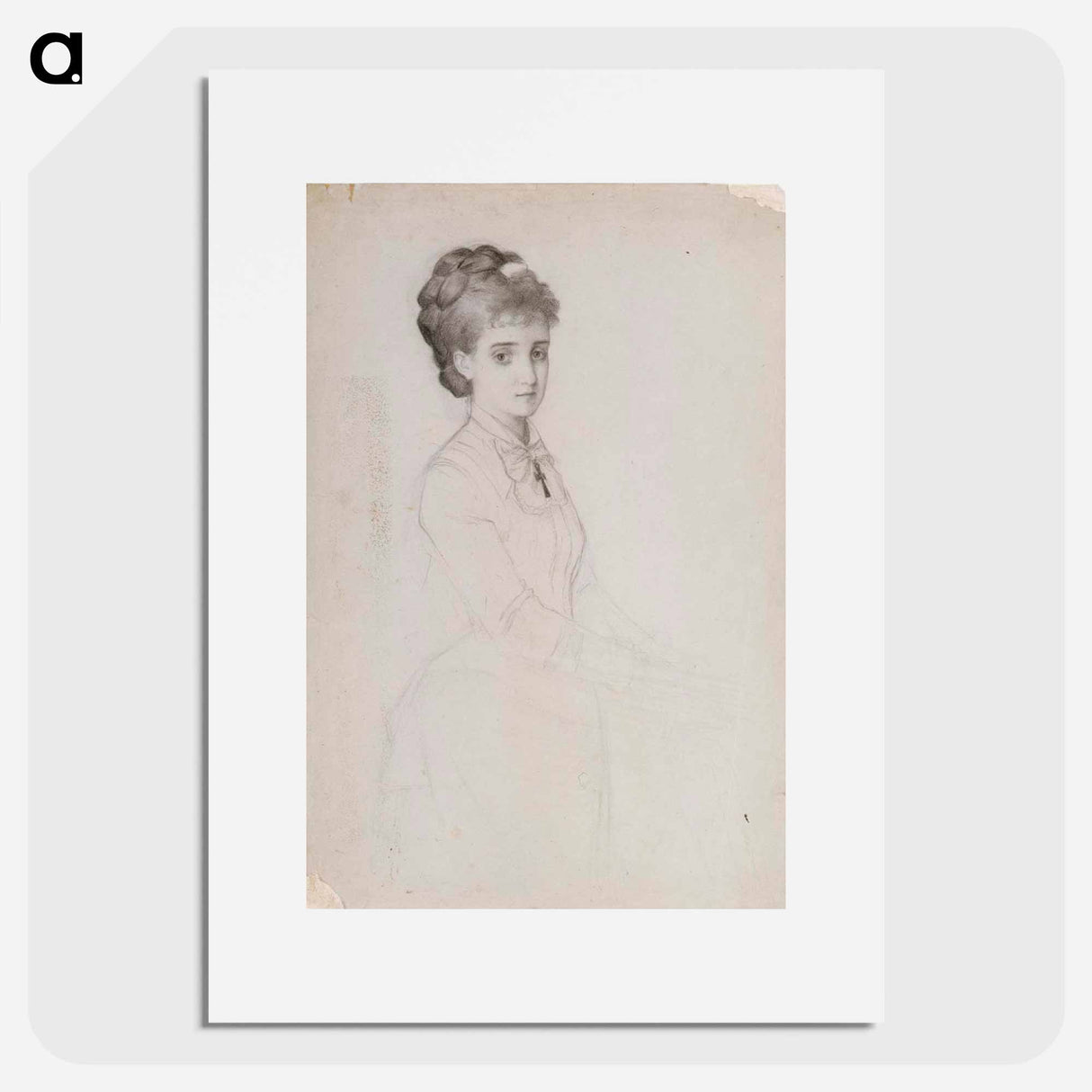 Portrait of a woman standing - アルバート エーデルフェルト Poster.