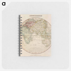 アートメモ帳-Eastern Hemisphere - アンティーク地図 Memo.