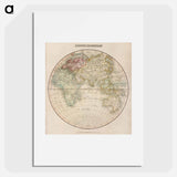 Eastern Hemisphere - アンティーク地図 Poster.