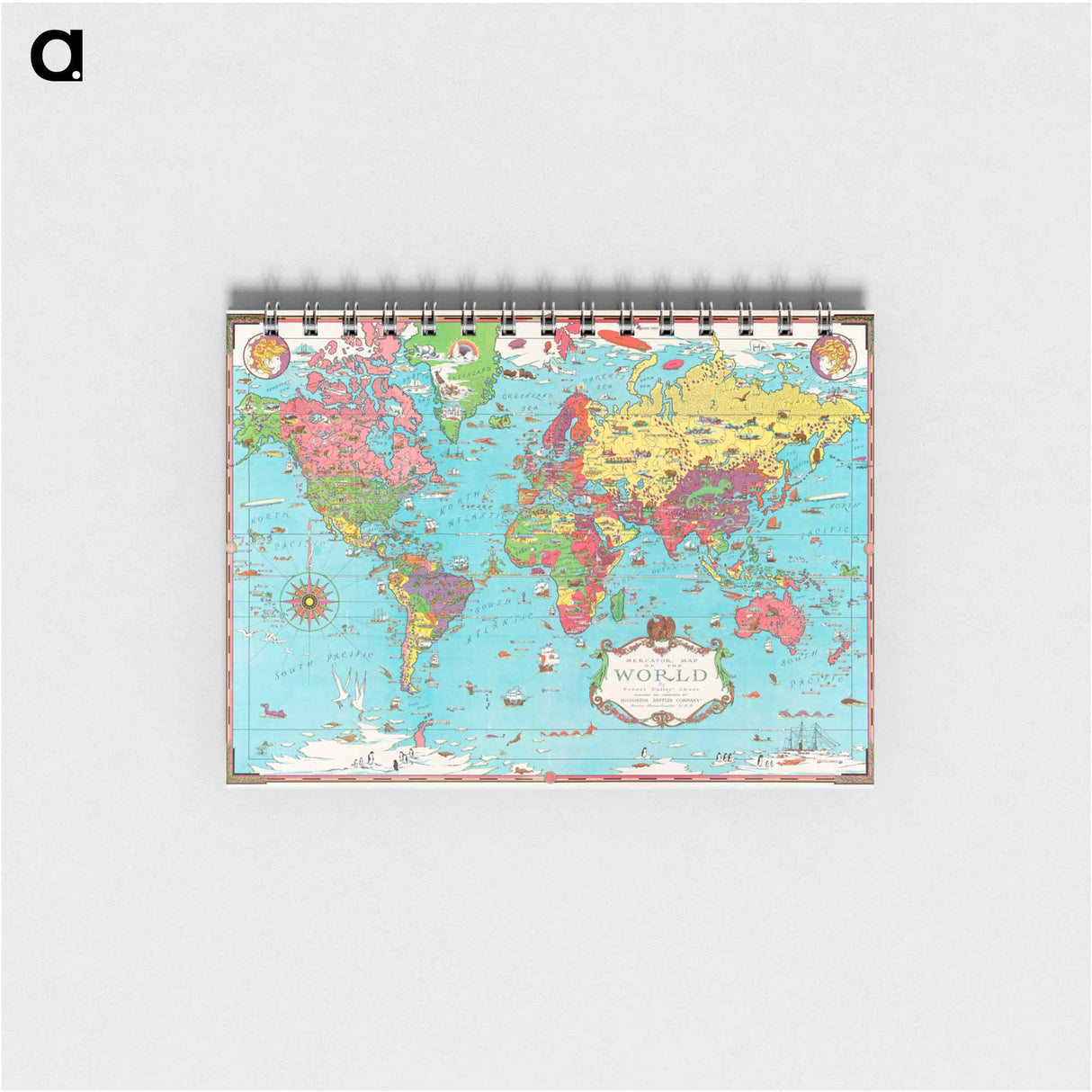 アートメモ帳-Mercator Map of the World
 - ボストン公共図書館 Memo.