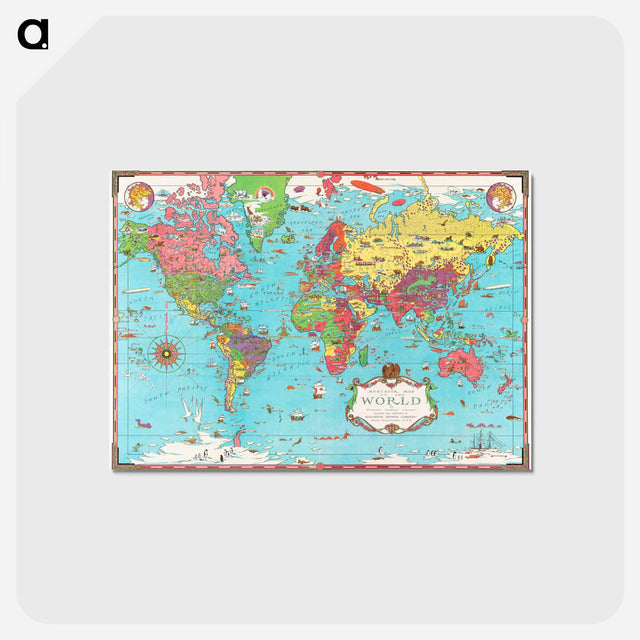 アートポストカード-Mercator Map of the World
 - ボストン公共図書館 Postcard.