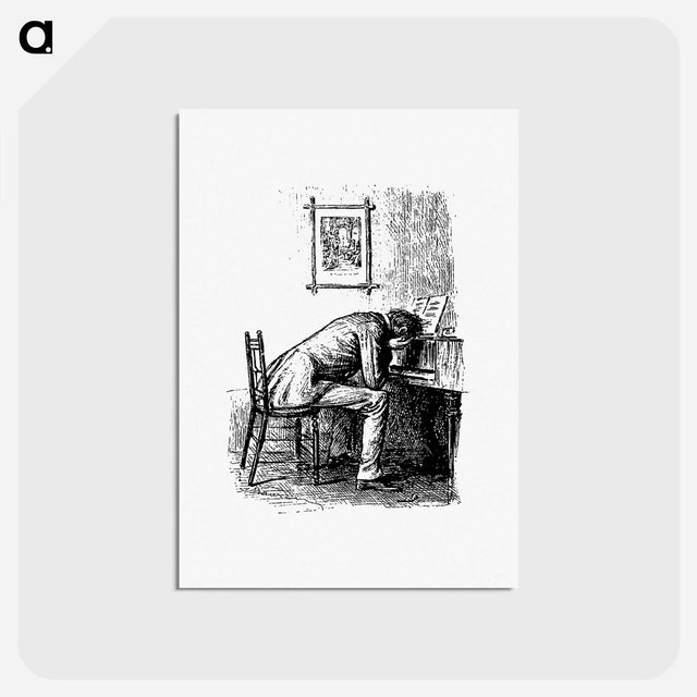 アートポストカード-Sad Pianist from Peter Ibbetson
 - 大英図書館 Postcard.