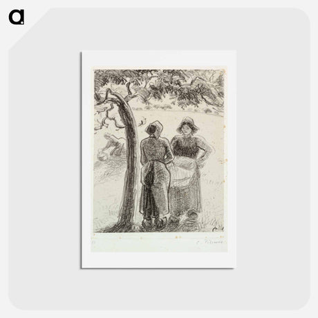 アートポストカード-Landscape in brittany - カミーユ ピサロ Postcard.