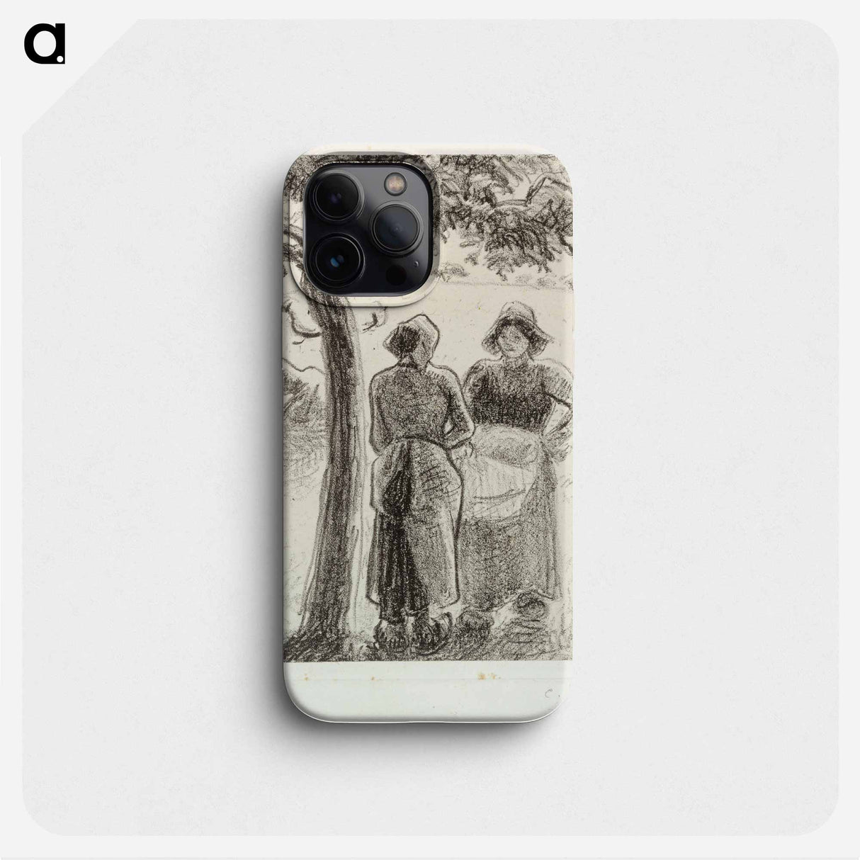 Landscape in brittany - Camille Pissarro Phone Case.