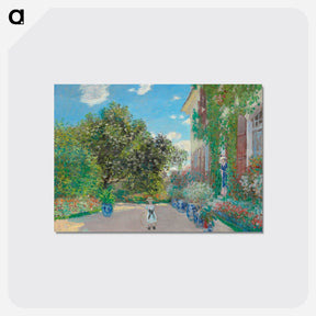 アートポストカード-The Artist's House at Argenteuil - クロード モネ Postcard.