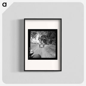 アートポスター-Mr. Taylor and wage laborer slide tobacco to the barn from the field, about a quarter of a mile. Granville County, North Carolina. Sourced from the Library of Congress. - ドロテア ラング Poster.