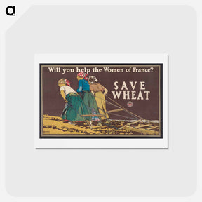 アートポストカード-Will you help the women of France? - エドワード ペンフィールド Postcard.
