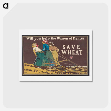 アートポストカード-Will you help the women of France? - エドワード ペンフィールド Postcard.
