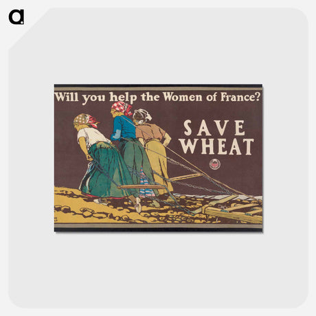 アートポストカード-Will you help the women of France? - エドワード ペンフィールド Postcard.