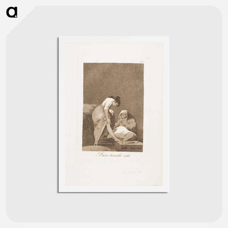 アートポストカード-Nicely Stretched - フランシスコ デ ゴヤ Postcard.