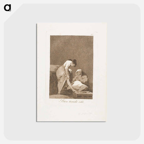 アートポストカード-Nicely Stretched - フランシスコ デ ゴヤ Postcard.