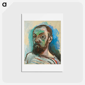 アートポストカード-Self-Portrait in a Striped T-Shirt - アンリ マティス Postcard.