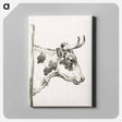 アートパネル-Head of a cow, to the right - ジャン ベルナール Canvas.