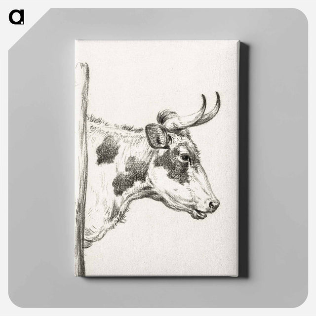 アートパネル-Head of a cow, to the right - ジャン ベルナール Canvas.